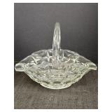 Clear Pressed Glass Basket