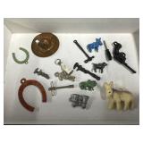 Variety of Small Charms - tools, milk,