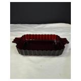 Royal Ruby Red Glass Rectangle Dish