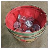 Gerber Glass Jars & Lids with two small Baskets