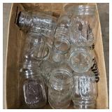 Assortment of Glass Canning Jars: Ball, Mom