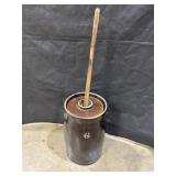 Antique #6 Crock Butter Churn
