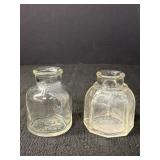 (2) Glass Ink Bottles