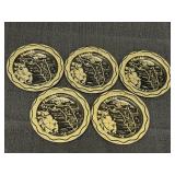 Set of 5 souvenir coasters, Florida/Gulf of Mexico