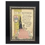To My Mother- A Kindly Heart Framed Print
