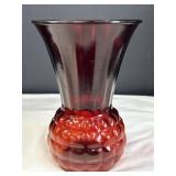 Royal Ruby Red Pineapple Vase