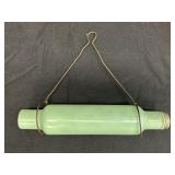 Vtg jadeite green glass rolling pin