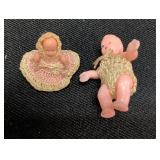Doll House miniature dolls, rubber & plastic