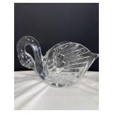 Crystal Cut Swan Bowl