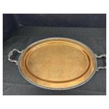 F.B.R. oval serving tray, originally silver on