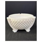 Milk Glass Footed Ashtray