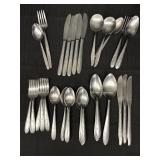 Star pattern flatware, various brands, slight