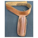 Leather Gun Holster & Cartridge Belt