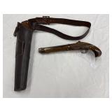 Flintlock Pistol with leather case