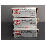 (3) Boxes, Winchester 12ga. Rifled Slugs Hollow