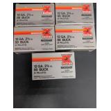 (5) Winchester 12ga Buckshot Shotgun Shells