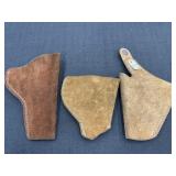 (3) Bianchi Leather Gun Holsters