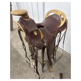 Replica 1850 Sante Fe Platter Horn Saddle