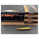 PMC Bronze 223 Remington rifle cartridges, 55gr.,