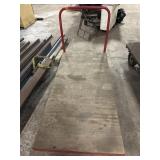 5ï¿½ Red Metal & Wooden Cart