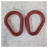 (2) Crosby Pear-Shaped Sling Links