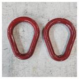 (2) Crosby Pear-Shaped Sling Links