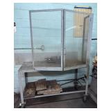 Heavy Duty Steel Workbench on Wheels w/ plexiglass