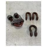 Genuine Crosby wire rope clip & 3 clevices