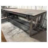Steel table w/ electric outlet