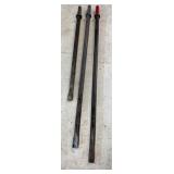 3 jack hammer chisels 27-39in lengths, shortest is