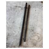 2 jack hammer chisels, 23.5 & 27in lengths