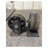 6' Heavy-duty industrial V-groove track castors
