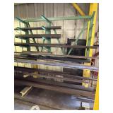 Variety of Steel Pieces w/ Rack on Wheels