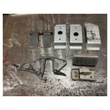 Metal hardware, mounting feet, extension ladder