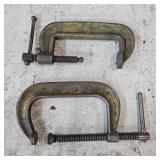 (2) Forged Steel C-Clamps: Armstrong & Unknown