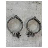 2 stainless steel sanitary single-pin Tri-Clamp