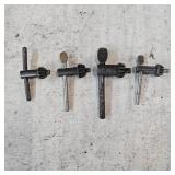 (4) Metal Drill Chuck Keys