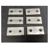 (6) Rectangular steel backing plates w/ threaded