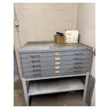 Metal Map Cabinet
