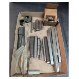 Misc shop tools, punches, colle pads, metal rods