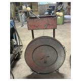 Steel strapping and banding dispenser cart