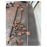 Pony pipe clamps & 3 pipes 17-42in