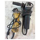 2 angle grinders - Metabo & Dewalt , non-working
