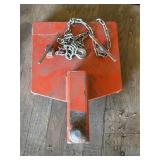 Forklift trailer hitch attachment, 2in ball