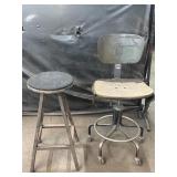 Shop Stool & Rolling Chair
