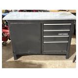 Craftsman Metal Workbench w/side cabinet door &