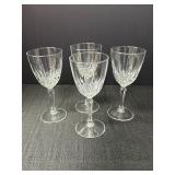 4 Luminarc 'Diamant' Crystal stemmed glasses