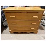 Solid Wood 3 Drawer Dresser
