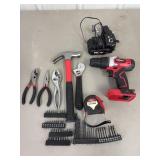 Hyper Tough Power Drill, Hammer, Pliers, Wrench &
