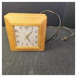 VTG Seth Thomas Wooden Square Electric Desk Clock
